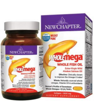 New Chapter, Wholemega Whole Fish Oil,1000 mg, 120 soft gels,